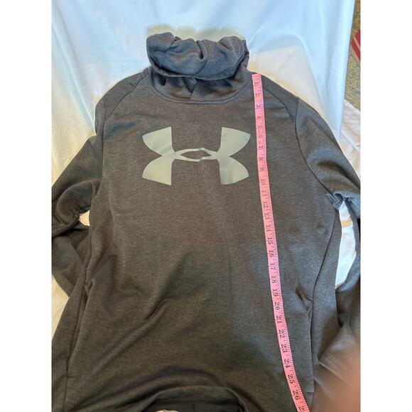 EUC Under Armour Mens Size XL Cold Gear Dark Gray Black Hoodie Warm Unisex Adult - Picture 4 of 7